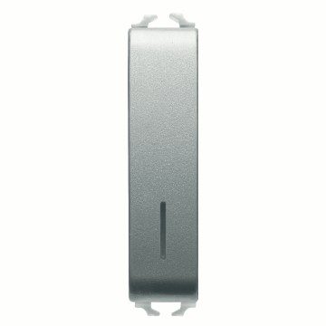 GEWISS GW14022, One-way Switch 1P 250V AC, 10AX Illuminable with Diffuser, 1/2 Module, Titanium, Chorusmart 