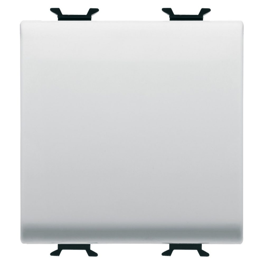 GEWISS GW15101F, Intermediate Switch 1P 250V AC, Quick Wiring Terminals, 16AX, Neutral Button, 2 Modules, Satin White, Chorusmart 