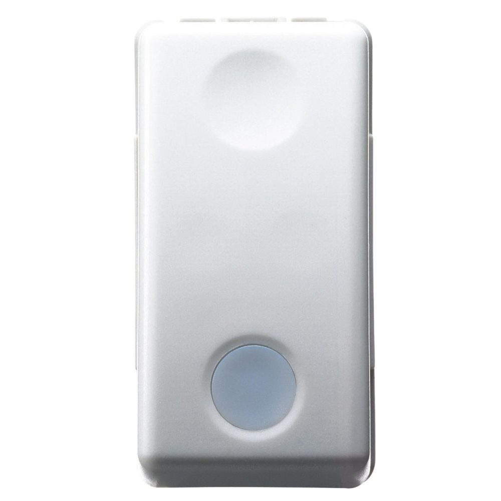 GEWISS GW20577, Two-way Switch 1P 250V AC, 16AX with Replaceable Neutral Lens, Backlit 230V AC, 1 Module, System White 