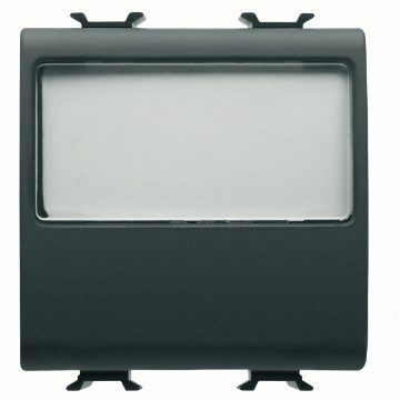 GEWISS GW12191, Push-button with Illuminated Name Plate 250V AC, NO 10A, 2 Modules, Satin Black, Chorusmart 