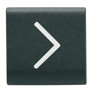 GEWISS GW12546, Buton interschimbabil, 22x22mm, Săgeată orizontală, Negru satinat, Chorusmart