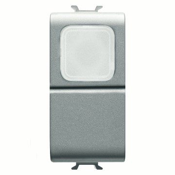 GEWISS GW14144, Buton 1p 250V c.a., No 16A, Difuzor opal, 1 modul, Titan, Chorusmart