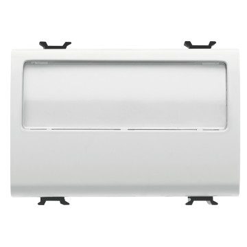 GEWISS GW10192, Push-button with Illuminated Name Plate 250V AC, NO 10A, 3 Modules, Glossy White, Chorusmart 