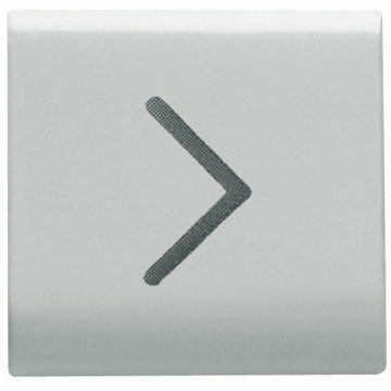 GEWISS GW15546, Interchangeable Button Key, 22x22mm, Horizontal Arrow, Satin White, Chorusmart 