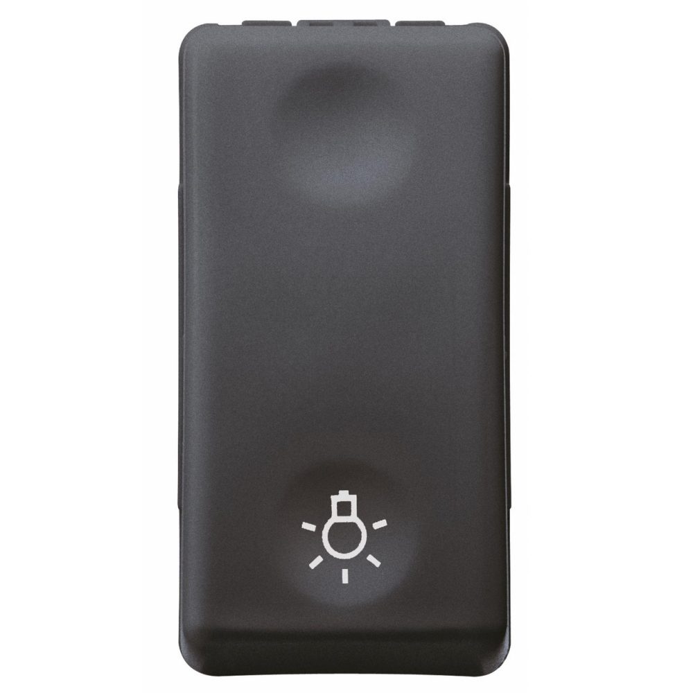 GEWISS GW21513, Buton 1p 250V c.a., No 10A, Cu indicator luminos, 1 modul, Sistem negru