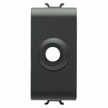 GEWISS GW12196, Cable Outlet, 1 Module, Satin Black, Chorusmart