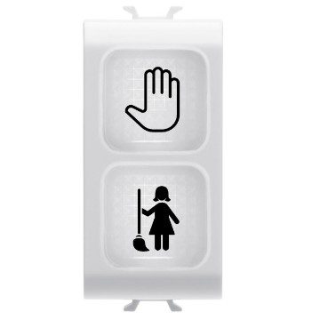 GEWISS GW15736, Double Indicator Lamp, Opal, DND+MUR, 1 Module, Satin White, Chorusmart 