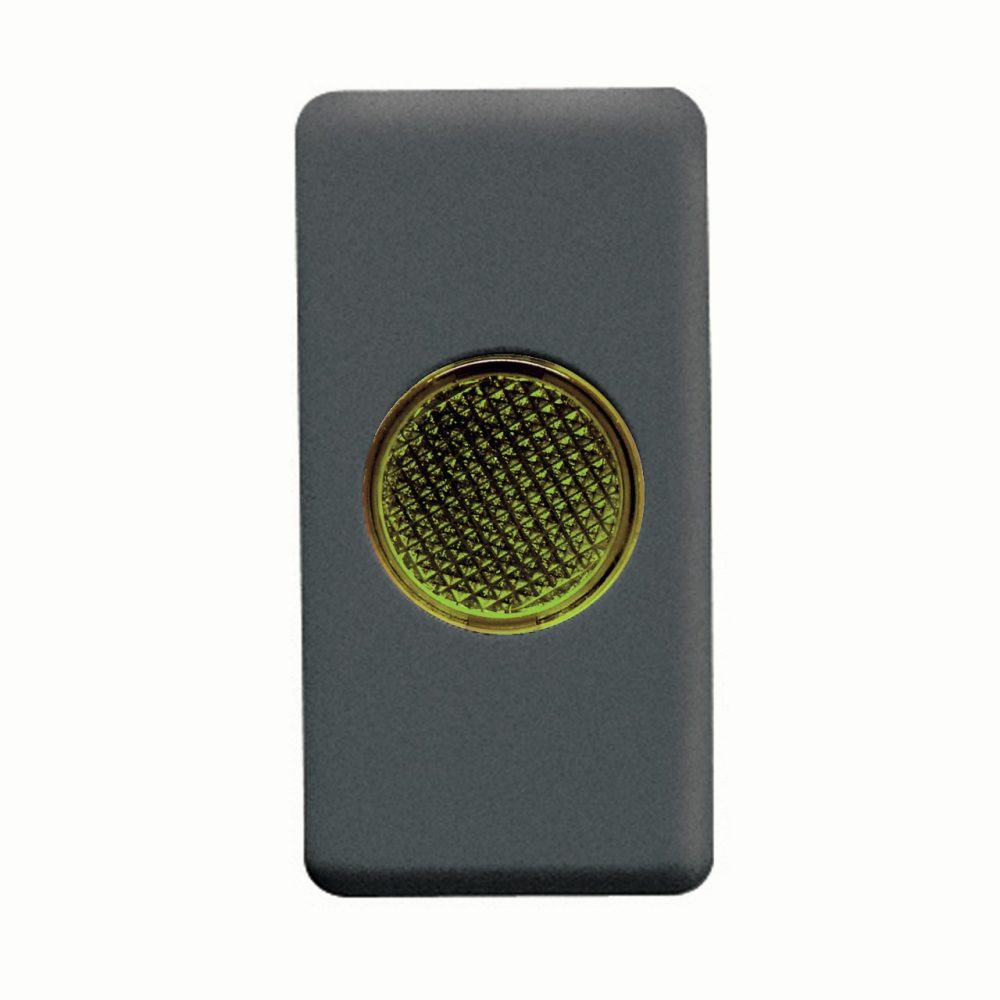 GEWISS GW21605, Single Indicator Lamp, 12/24/250V, Yellow, 1 Module, System Black 