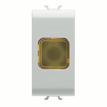 GEWISS GW10624, Single Indicator Lamp, Amber, 1 Module, Glossy White, Chorusmart 