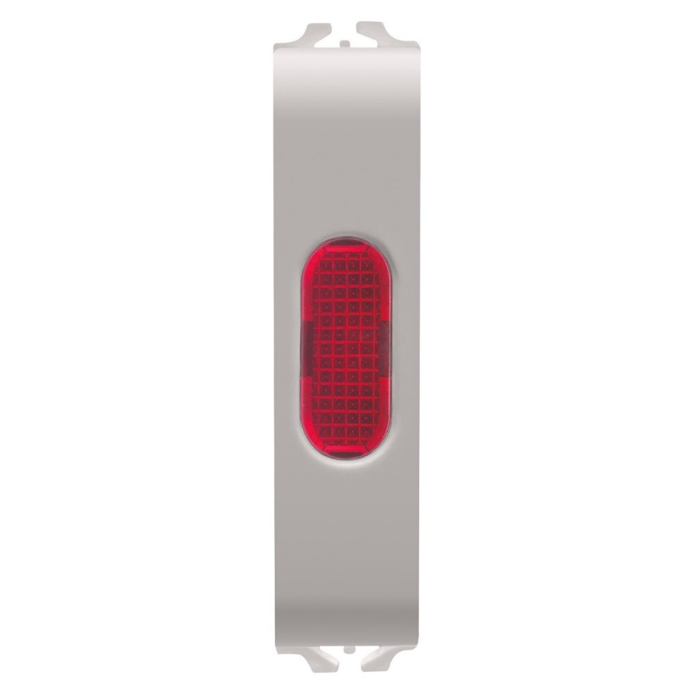 GEWISS GW13643, Single Indicator Lamp, Red, 1/2 Module, Natural Satin Beige, Chorusmart 