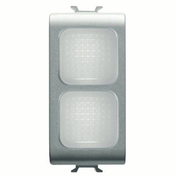 GEWISS GW14628, Lampă indicatoare dublă, Opal, 1 modul, Titan, Chorusmart