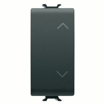 GEWISS GW12914, Buton electronic soft-click, Dublu, Pentru interfețe contacte magistrală, 1p 2no/nc fără potențial, 1 modul, Negru satinat, Chorusmart