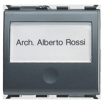 GEWISS GW30038, Push-button with Backlit Name Plate 250V AC, 1P NO 10A Illuminable, 2 Modules, Playbus