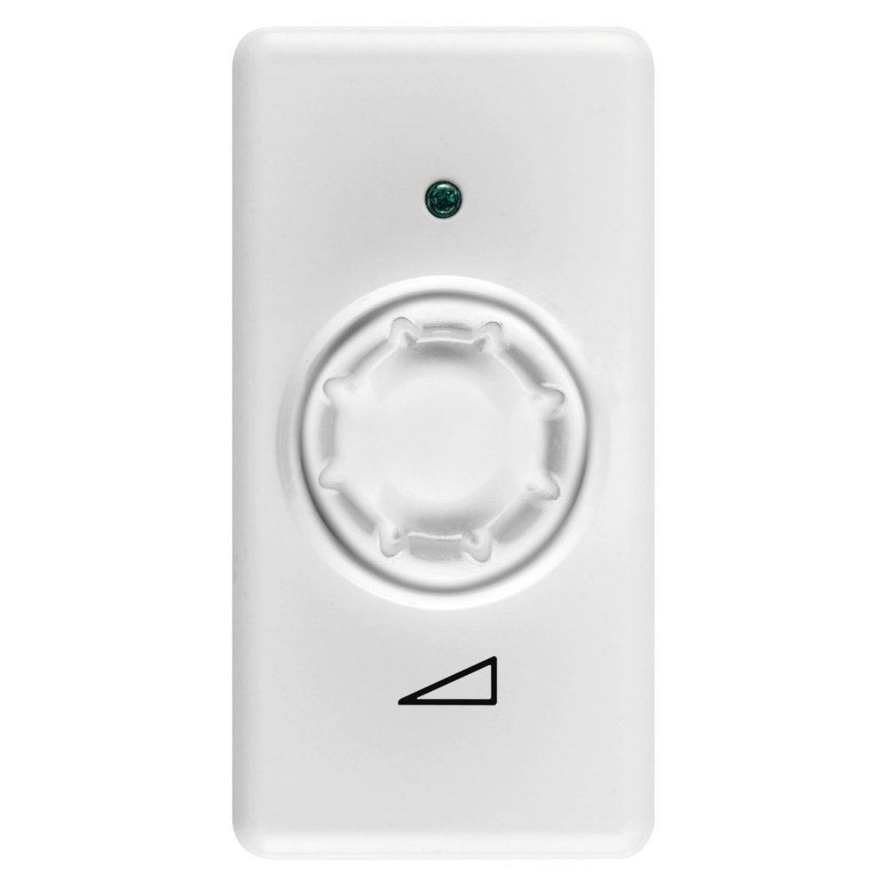 GEWISS GW20811, Regulator electronic, Rotativ, Pentru sarcini rezistive/inductive, Rotativ cu comutator bidirecțional, 1 modul, Sistem alb