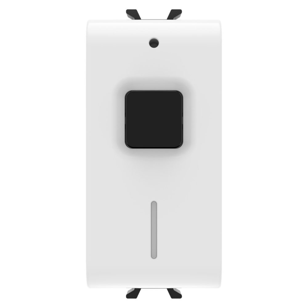 GEWISS GW10826, Connected Switch Actuator with Energy Measurement, 100-240V AC 50/60Hz, NO 16A (AC1)  240 V AC, 1 Modulo, Glossy White, Chorusmart 