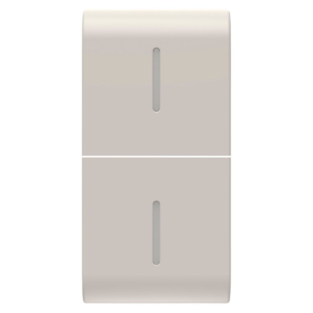 GEWISS GW13557S, Replaceable Button Key for Axial Commands with 2 Diffusers, 1 Module, Satin Natural Beige, Chorusmart