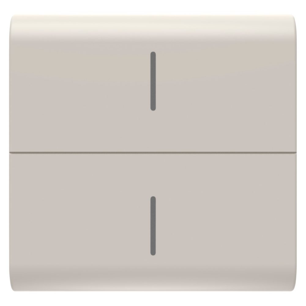 GEWISS GW13820, Replaceable Button Key for Eco Connected Push Button, 2 Modules, Satin Natural Beige, Chorusmart