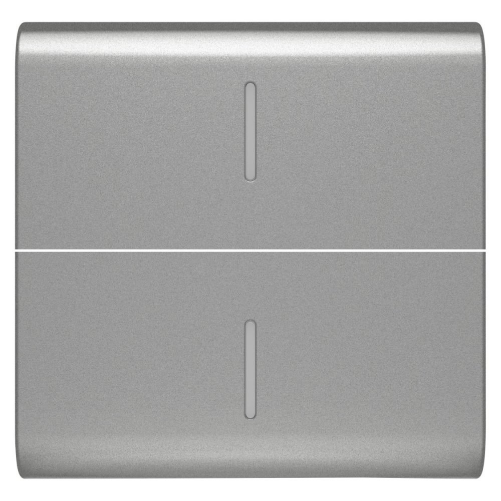 GEWISS GW14558S, Replaceable Button Key for Axial Commands with 2 Diffusers, 2 Modules, Titanium, Chorusmart