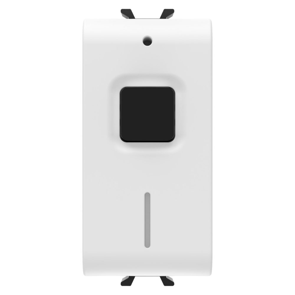 GEWISS GW15826, Dispozitiv de acționare comutator conectat cu măsurare energie, 100-240 v c.a. 50/60  Hz, No 16A (ac1)  240  v c.a., 1 modulo, Alb satinat, Chorusmart