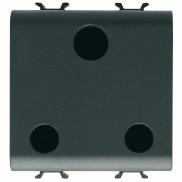 GEWISS GW12297, Priză standard britanică 250V c.a., 2P+E 15A, 2 circuite, Negru satinat, Chorusmart