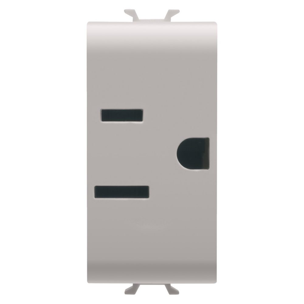 GEWISS GW13286, Usa Standard Socket Outlet 250/125V Ac, 2P+E 15A, 1 Module, Natural Satin Beige, Chorusmart