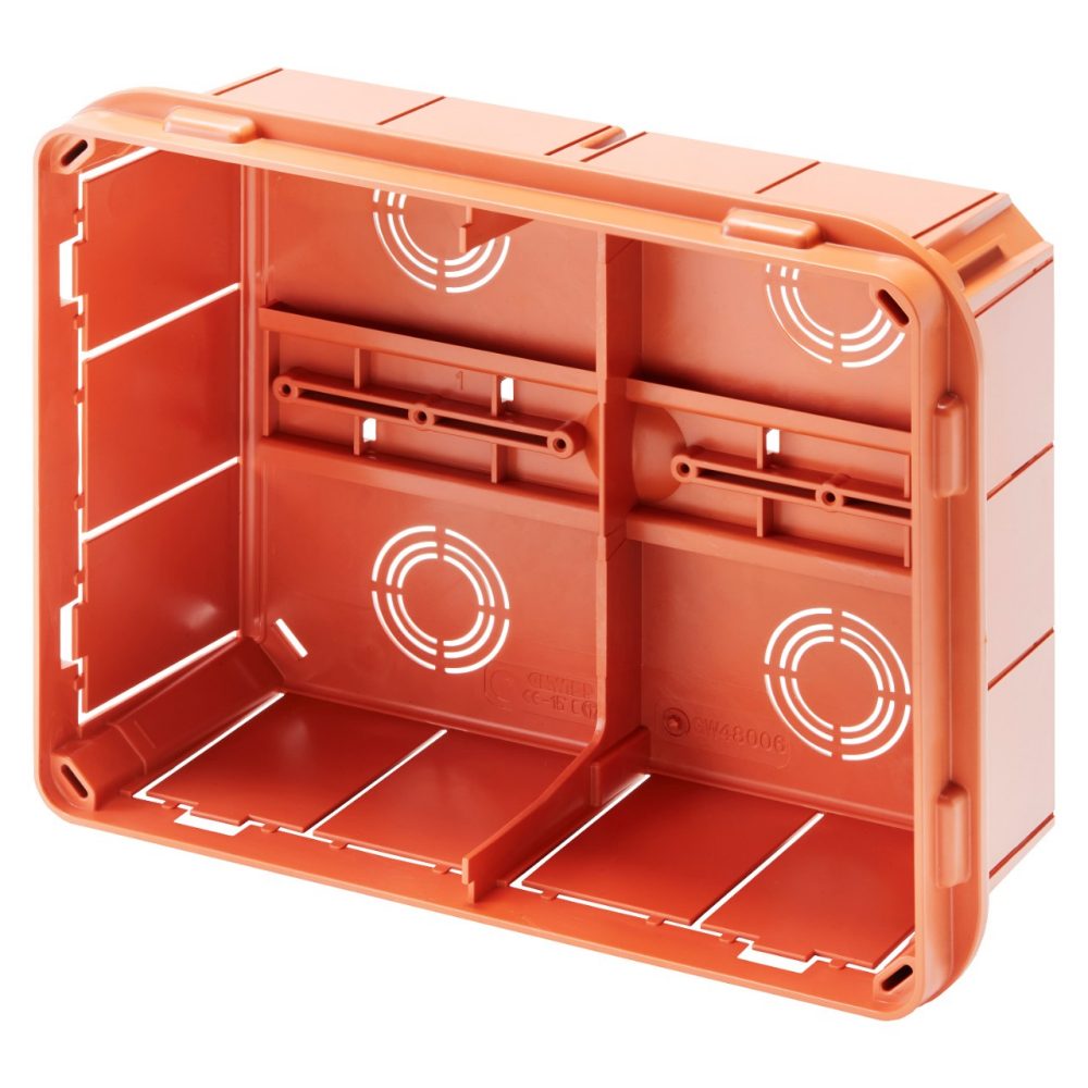 GEWISS GW48118, Back Box for 48 PT DIN Flush Mounting Junction Boxes 392x152x75 for Brickwall