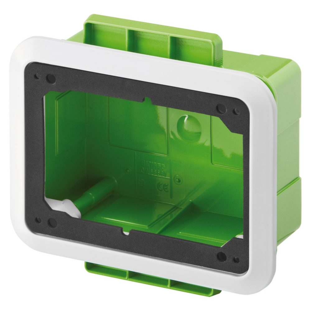 GEWISS GW66681PM, Box With Frame For Recessed Fixed Horizontal Sockets for Movable Walls And Plasterboard, 16/32A, SBF IP44