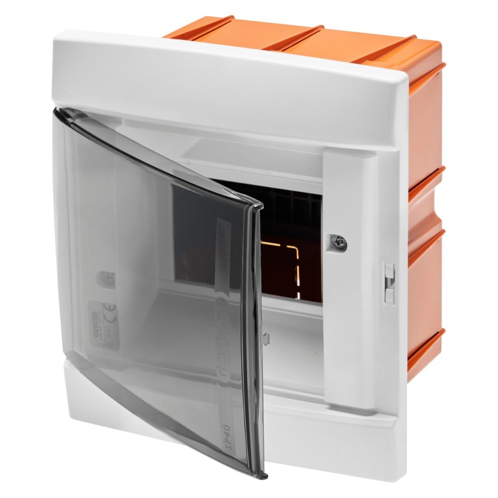 GEWISS GW40237TB, Carcasă decorativă, Montare încastrată, Pre-aranjat pentru regletele de borne ale carcasei, 148x165x23, Alb, 4+1/2 module