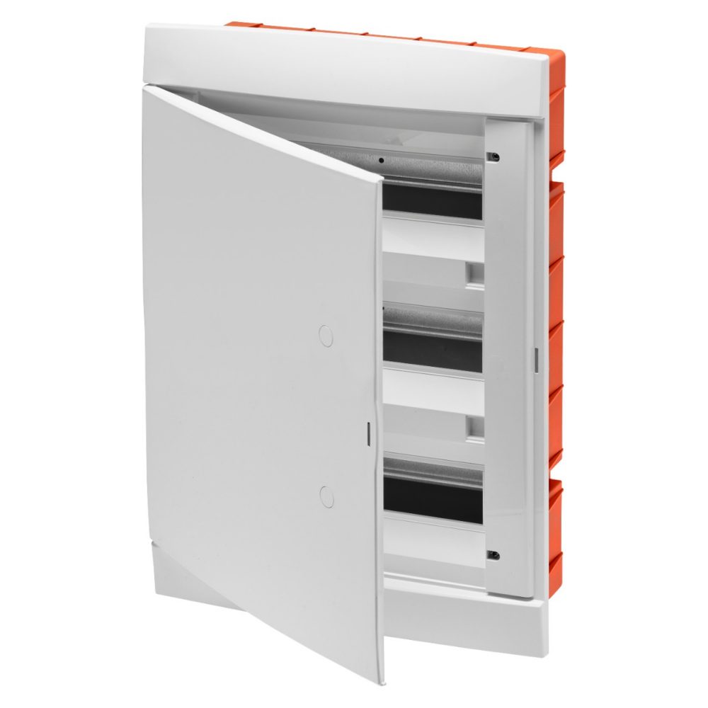 GEWISS GW40299TB, Carcase decorative pre-aranjate pentru blocurile terminale ale carcasei, Ușă simplă, Alb, 36 (12x3) module