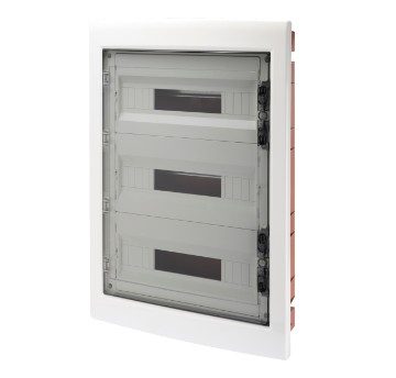 GEWISS GW40610, Distribution Board with Smoked Transparent Door (18x3) 54 Modules IP40