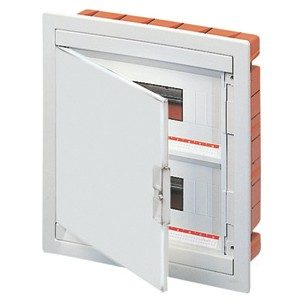 GEWISS GW40661, Flush Mounting Enclosure, with Blank Door, Prefitted with Terminal Block Housing 36+2 (18x2) Modules IP40