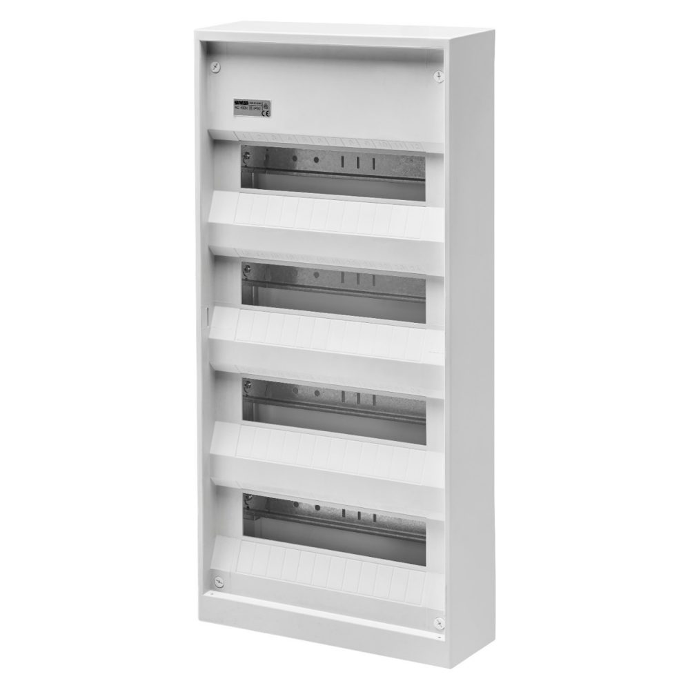 GEWISS GW43024S, Surface Mounting Enclosure, German Standard with Terminal Block, 48 (12x4) Modules, Ip30