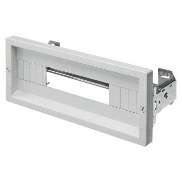 GEWISS GW46421F, Covering Panel with Window, Fast and Easy, 1 Module High, 18 Modules, Grey Ral 7035