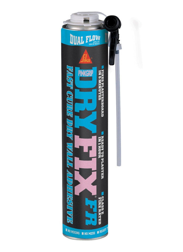 Sika Pinkgrip Dryfix FR, Fast Cure Foam Adhesive, Interior & Exterior, Pink, 750 mL