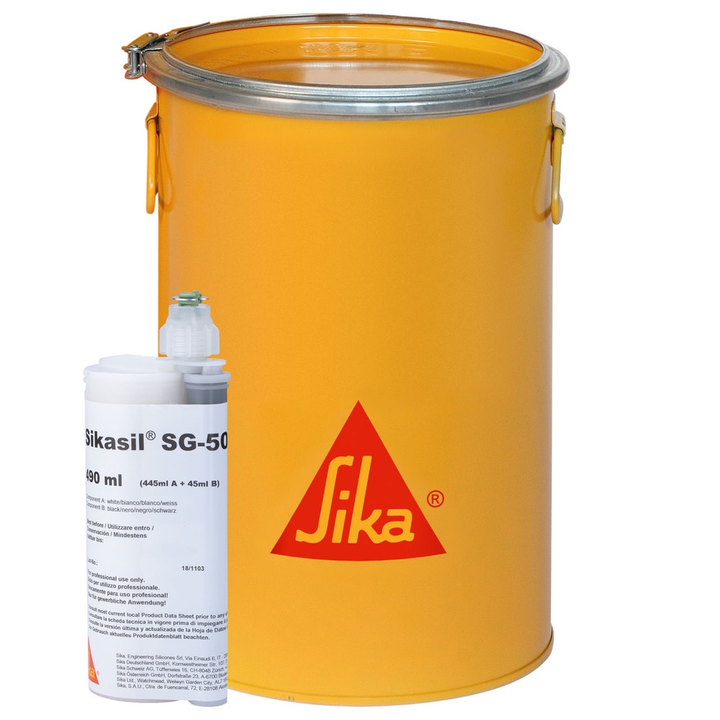 Sikasil SG-500, High-Performance Silicone Glazing Adhesive, Exterior, Black