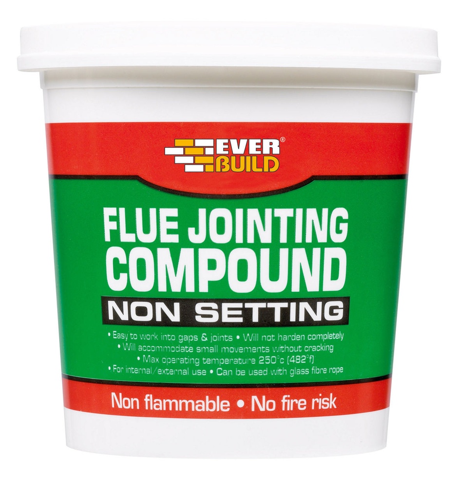 EVERBUILD Flue Jointing Compound, Non-Setting Compound for Metal Flue Jointing, Interior & Exterior, White