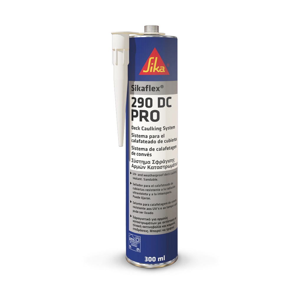 Sikaflex-290 DC PRO, Marine Decking Polyurethane Sealant IMO Certified, Exterior, Black