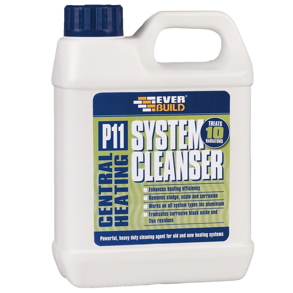 EVERBUILD P11 SYSTEM CLEANSER, System Cleaner for Central Heating, Interior, Brown, 1 L