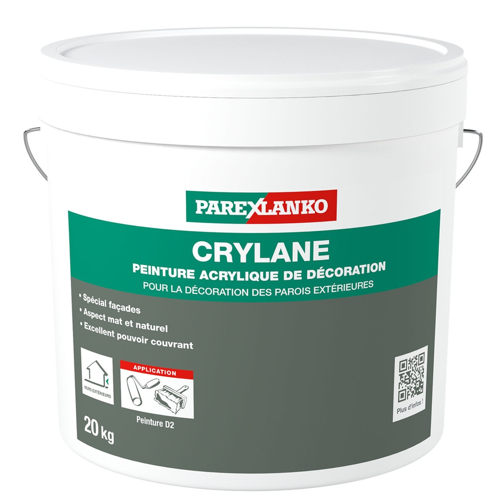 Parex CRYLANE, Acrylic Decorative Paint for Facades, Interior & Exterior, 20 kg