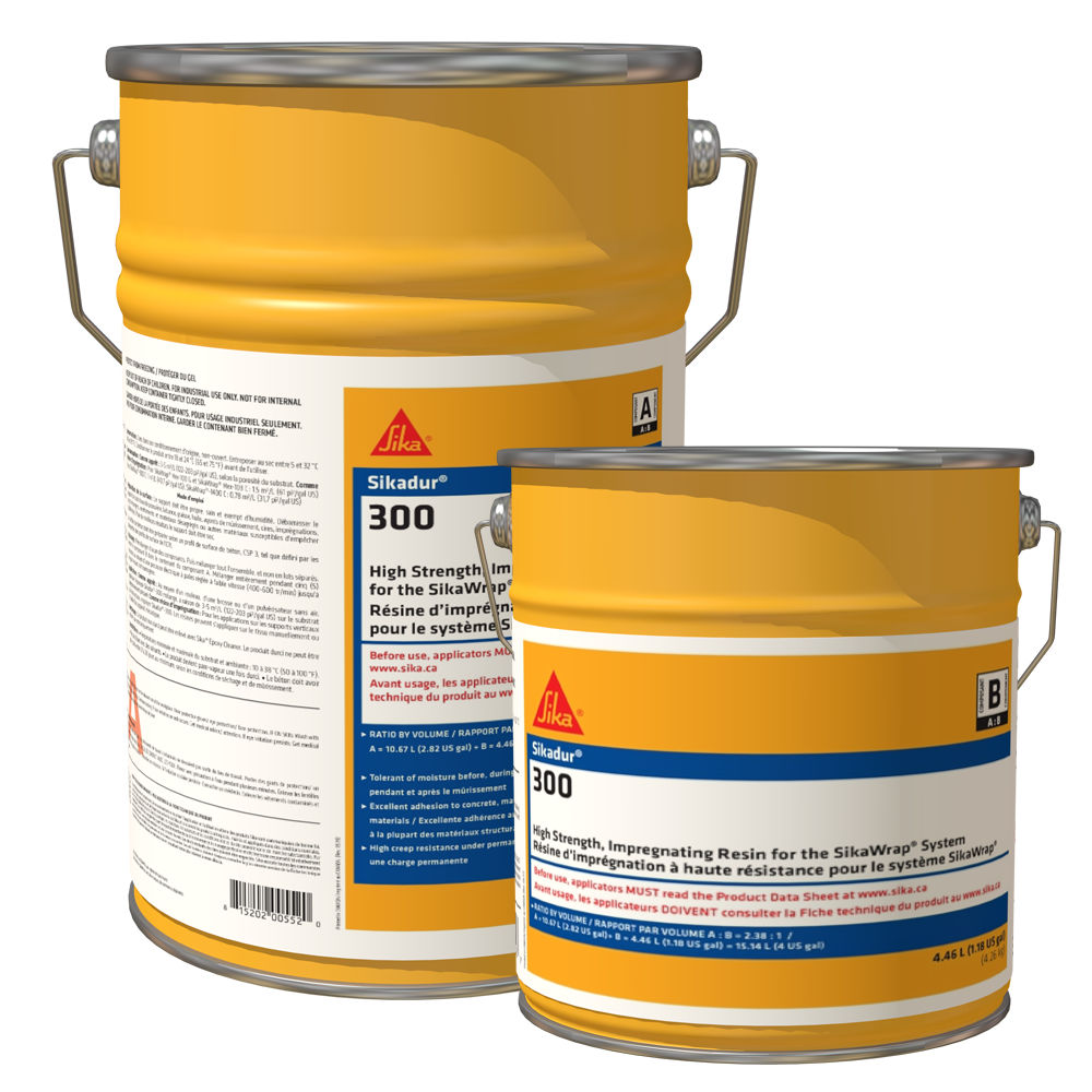 Sikadur-300, Epoxy Laminating Resin for Sikawrap Reinforcement Fabrics, Exterior, 20 Kg