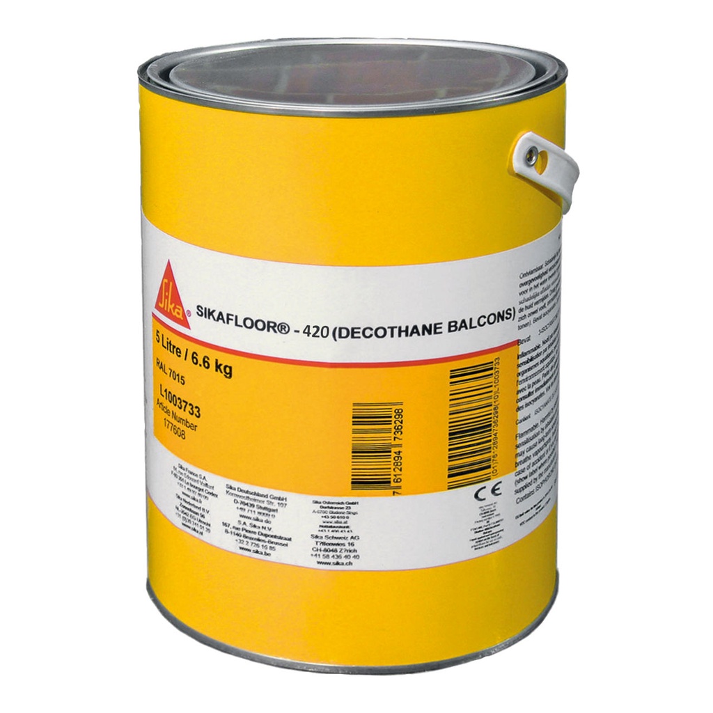 Sikafloor-420, Elastic, Uv-Resistant Polyurethane Floor Coating, Interior, White