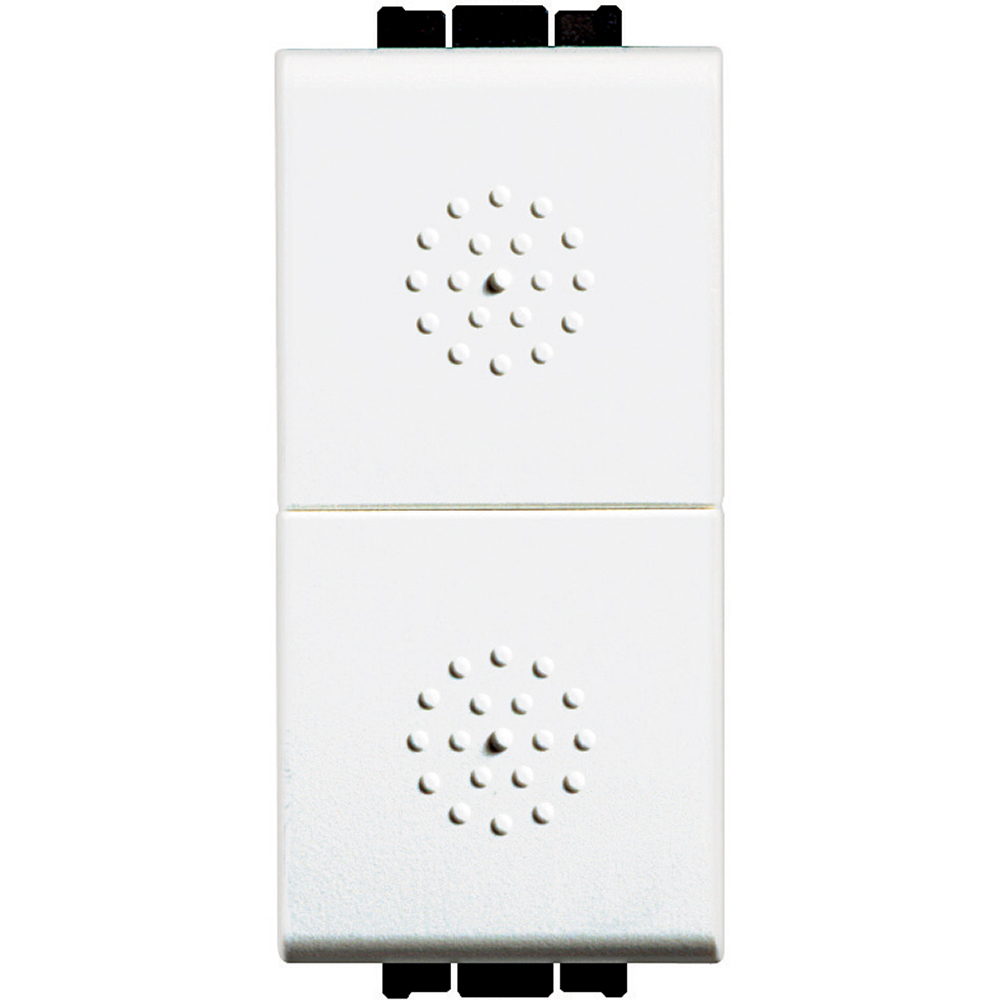 BTICINO N4036, Living Light Double Axial Button, ND,ND, 10 A 250 V, White, 1 Module