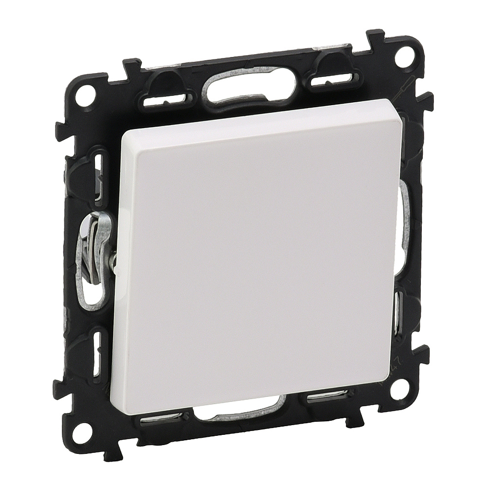 Legrand 752111, Buton Inversor Valena Life, 6 A, 250 V, Cu Placa, Alb