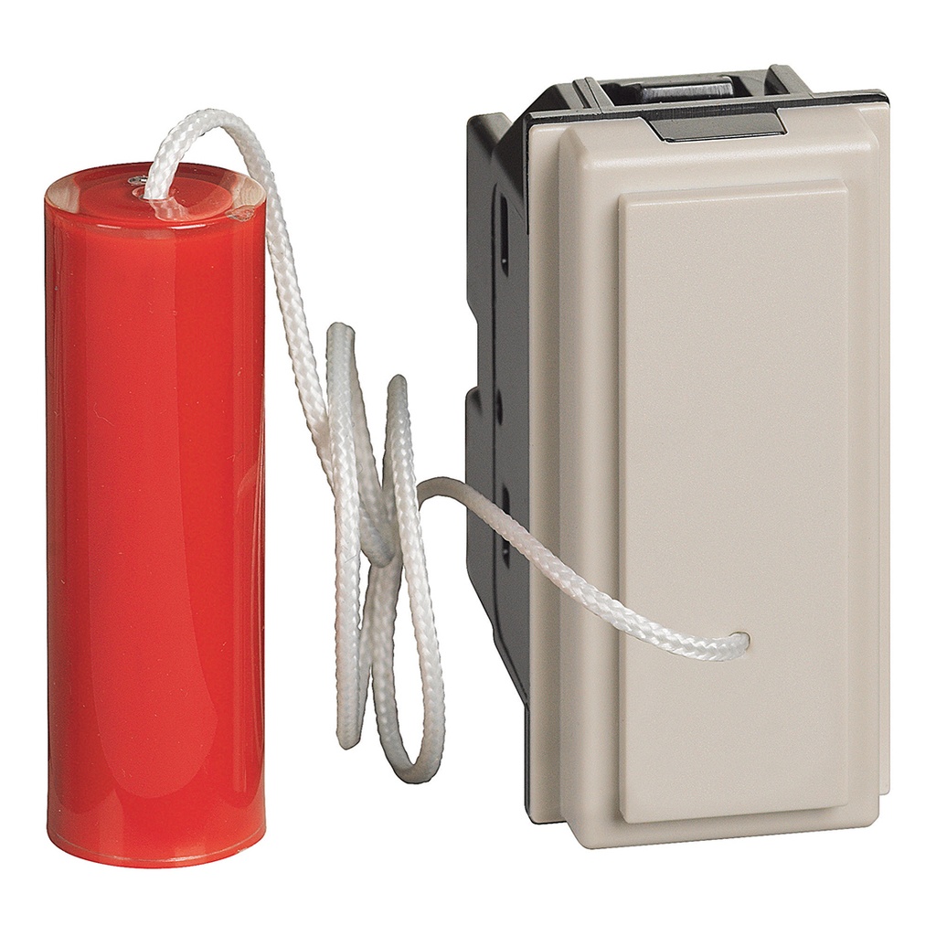 BTICINO KM4033, L.now, Button 1 Module NO 10A with Pull Wire, Sand