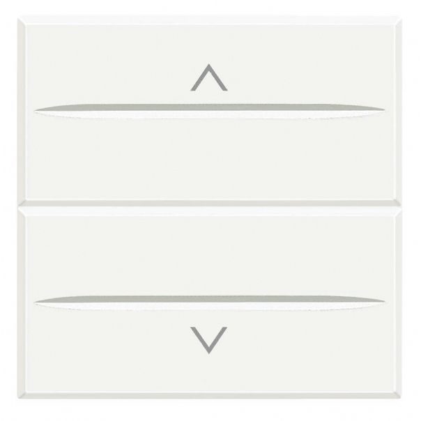 BTICINO HD4037M2, Double Button with Interlock for Axolute Roller Blinds, White, 2 Modules