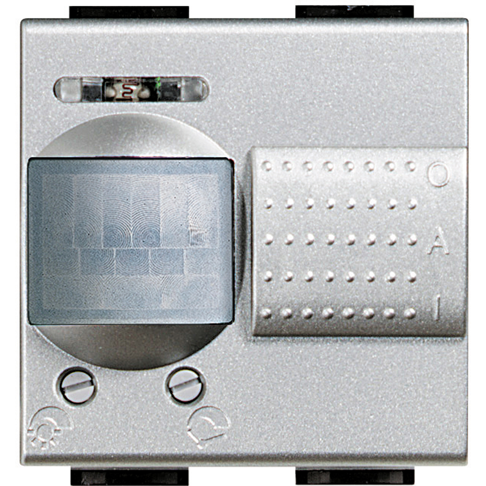 BTICINO NT4432, 3,WIRE Detector with Neutral, with Override Control Livinglight, Gray, 2 Modules