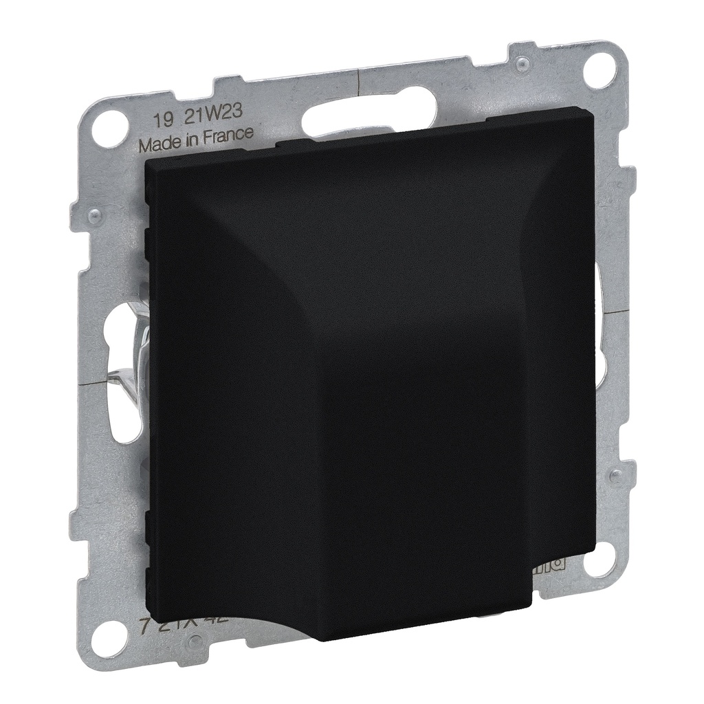 LEGRAND 721442, Cable Outlet, IP21, Black