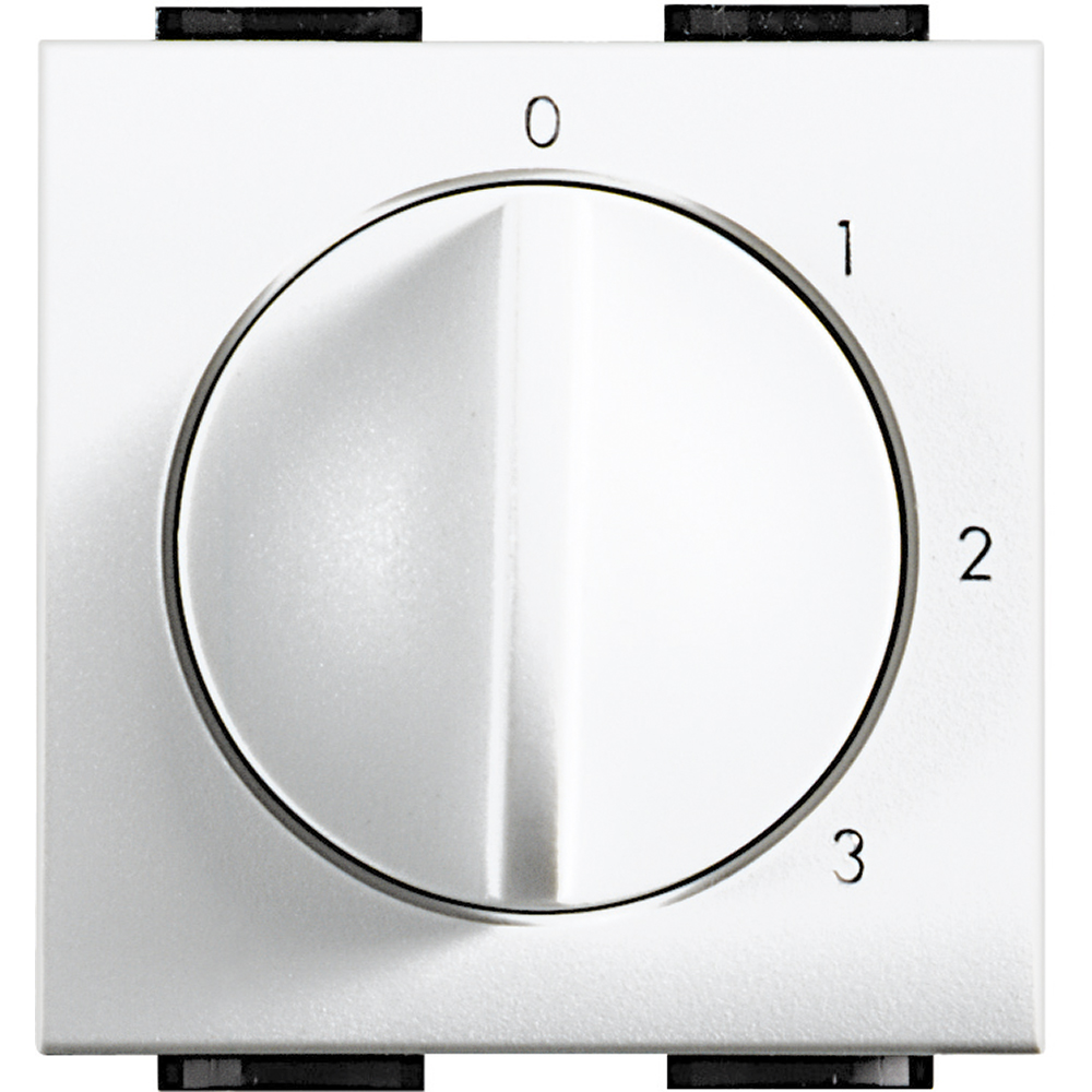 BTicino N4016, Selector Rotativ 16 A 250 V Pentru VMC Living Light, Alb, 2 Module