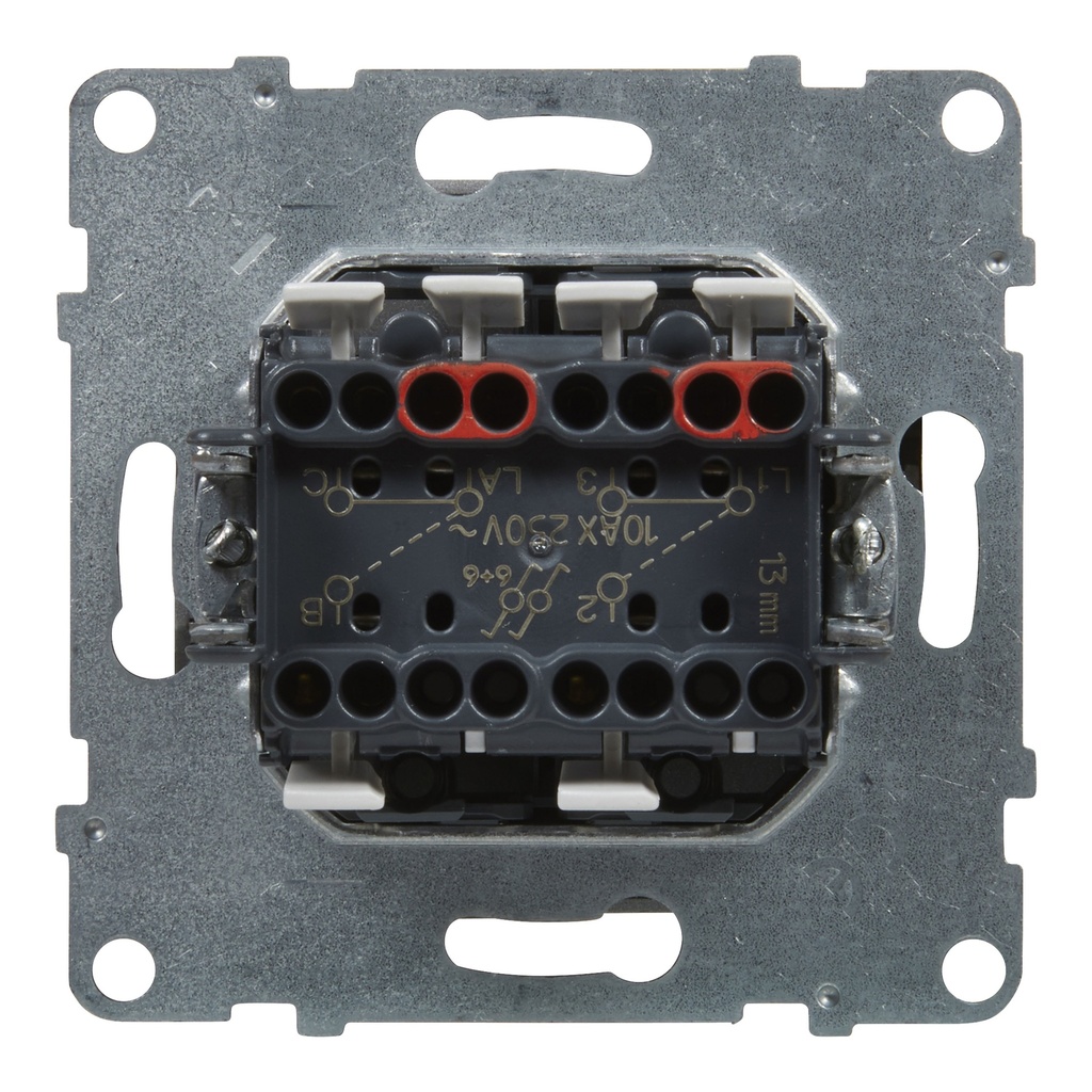 Legrand 721308, Intrerupator Cap scara Dublu, 10AX, Term Aut. Alu