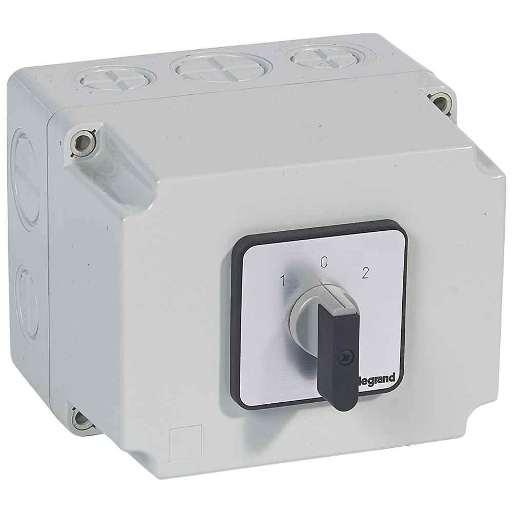 LEGRAND 027752, Cam Switch, Reverse Function with "OFF", PR 63, 3P, 63 A, 6 Contacts, Housing 135X170 mm